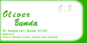 oliver bunda business card