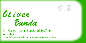 oliver bunda business card